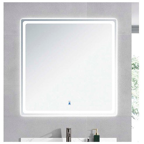 Frameless Rectangle LED Bathroom Mirror – Anti-Fog, Touch Sensor, Wall-Mounted