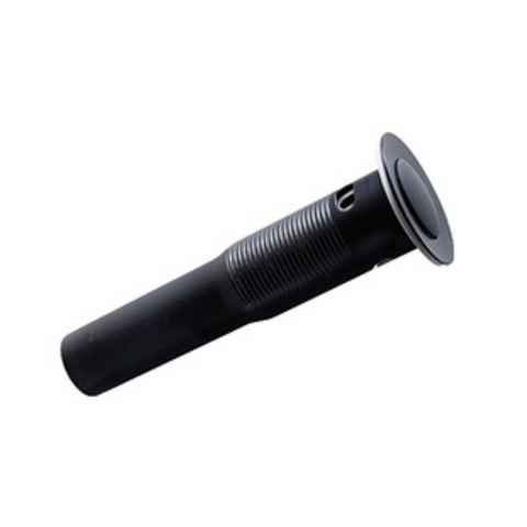 Solid Construction Pop-Up Drain (Small) With Overflow Matt Black