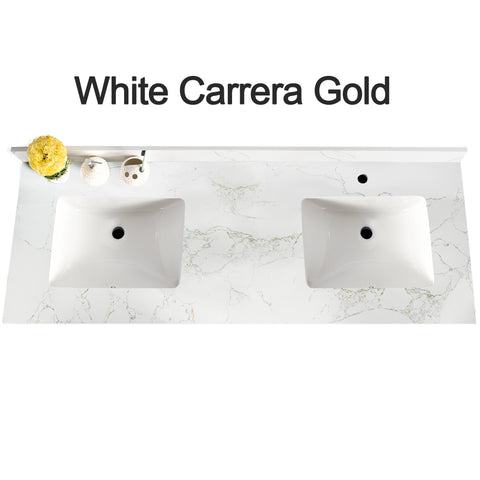 Countertop 73" x 22.5" Calacatta Gold Double Sink