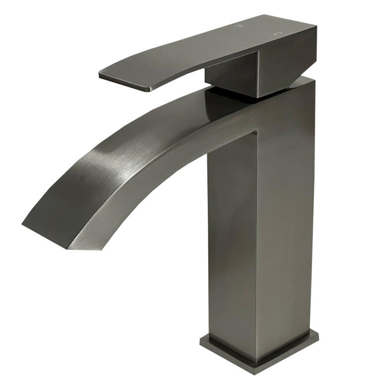 Modern Single Handle Bathroom Faucet Matt Black / Brushed Nickel / Gold