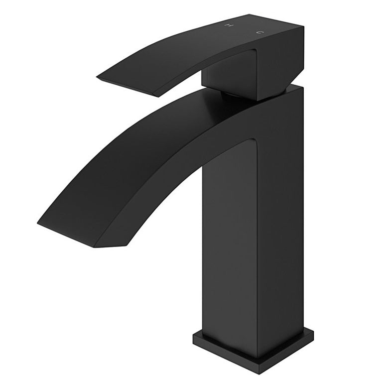 Modern Single Handle Bathroom Faucet Matt Black / Brushed Nickel / Gold