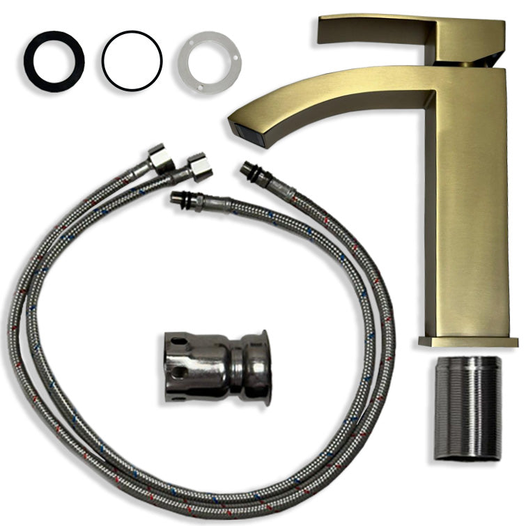 Modern Single Handle Bathroom Faucet Matt Black / Brushed Nickel / Gold