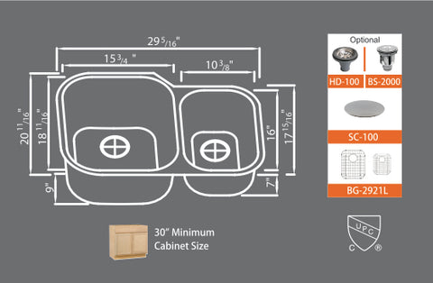 Sinks Signature Series SMC 2921L