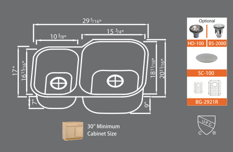 Sinks Signature Series SMC 2921R