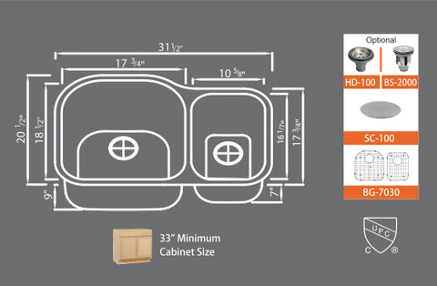 Sinks Signature Series SMC 7030
