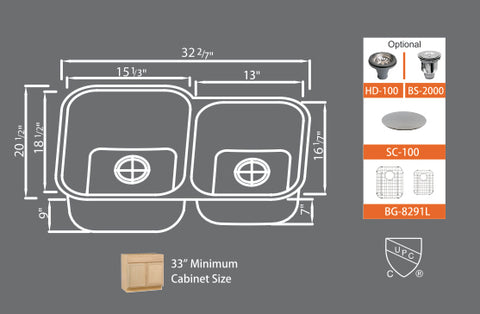Sinks Signature Series SMC 8291L