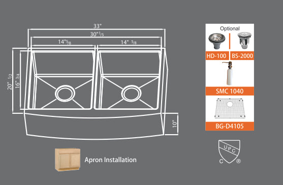Sinks Premium Series SMC D4105