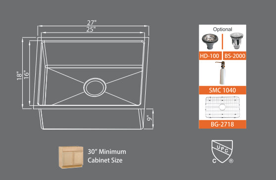 Sinks Premium Series SMC S2718