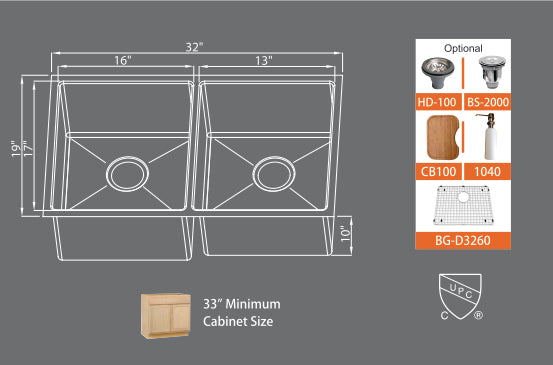 Sinks Premium Series SMC D3260