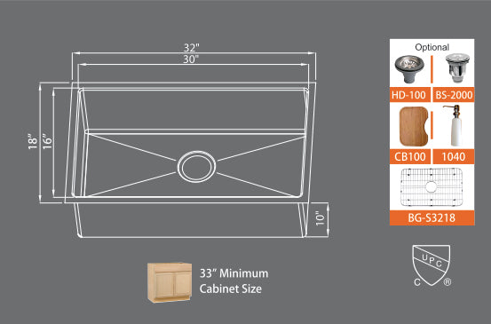Sinks Premium Series SMC S3218