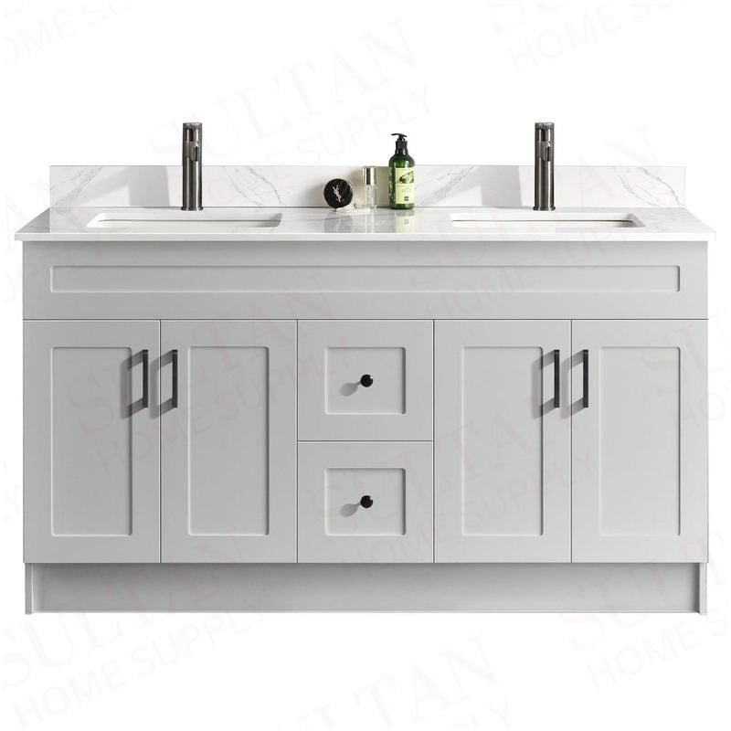 Sultan 60" Double Sink Free Standing Bathroom Vanity HDF