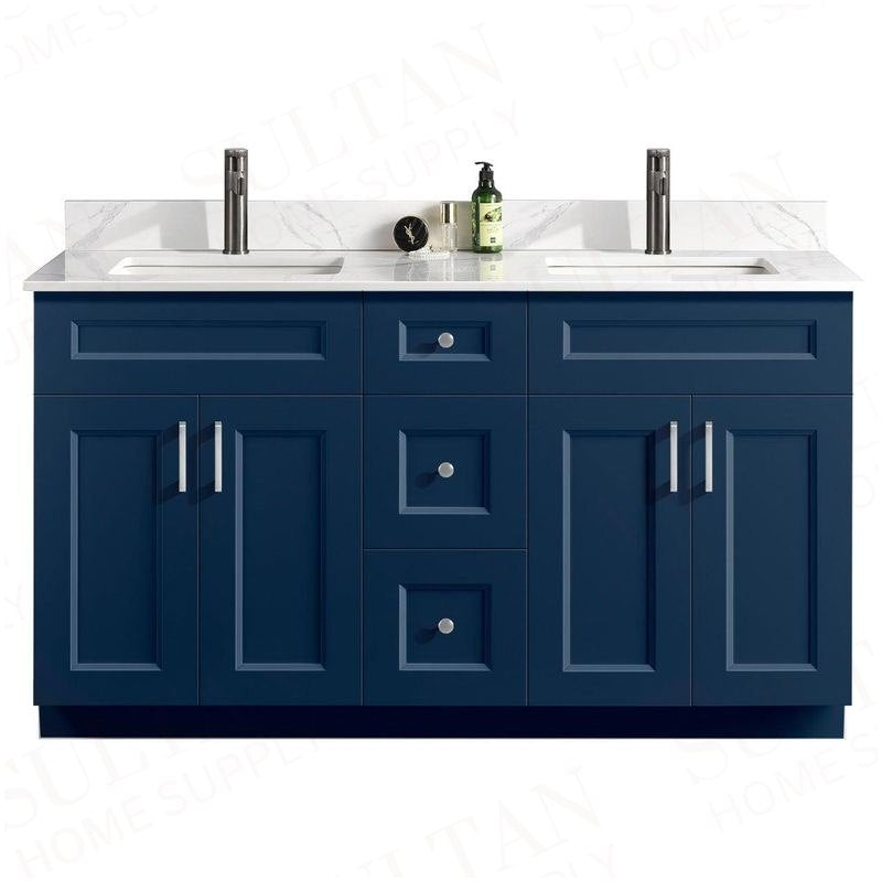 Sultan 60" Double Sink Free Standing Bathroom Vanity Solid Pinewood